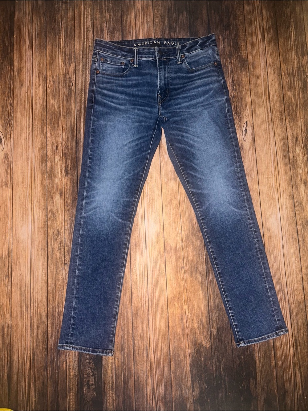 American Eagle Outfitters Men's Slim Faded Blue Skinny Jeans